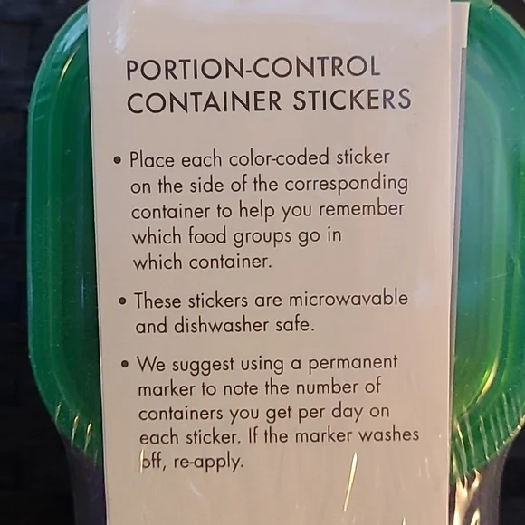 Portion Control Containers Sealed, never opened - Picture 3 of 5